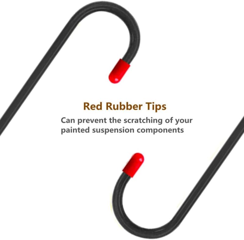 2 Pcs Brake Caliper Hanger Hooks With Red Rubber Tips - Image 4