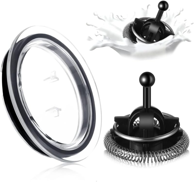 Electric Milk Frother Replacement Components With Whisks And Lid Frothing Device Attachments Milk Frother Accessories - Image 2