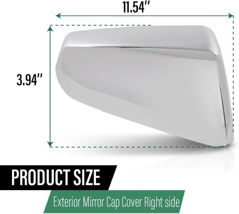 Lqi Exterior Mirror Cover Cap Chrome - Image 3