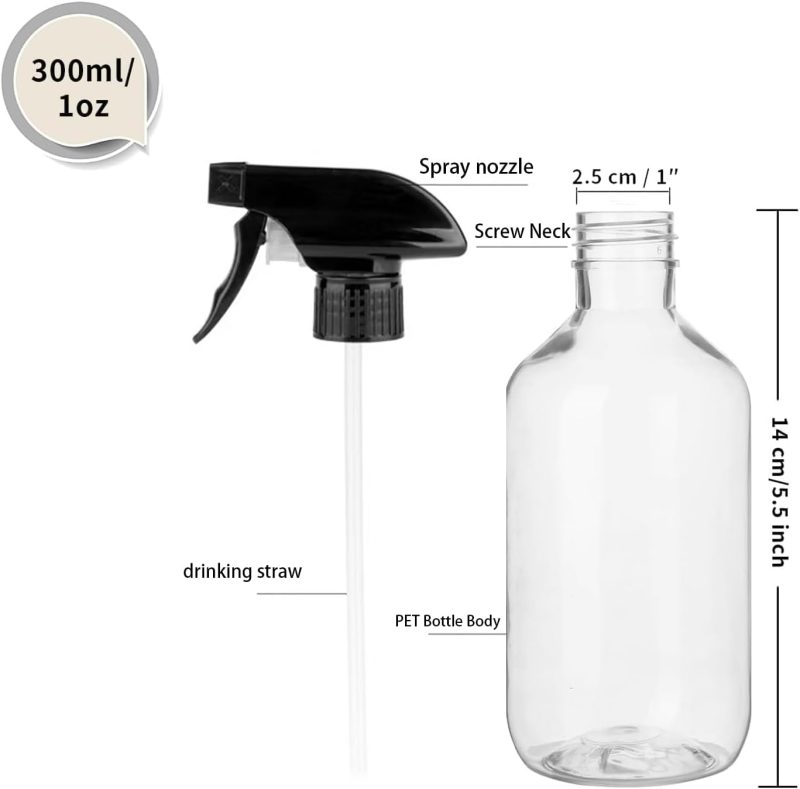 2 Pack Leakproof Spray Bottles 300Ml - Adjustable Nozzle (Mist/Jet) - Image 5