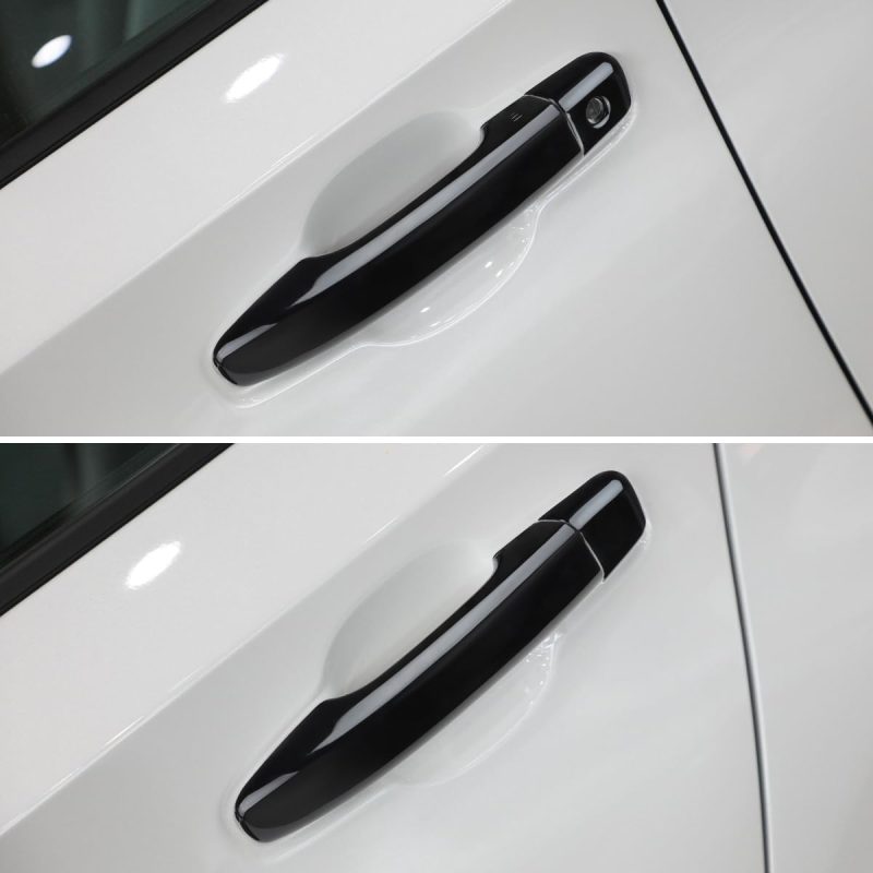 Car Door Handle Cover Compatible For 2018 2019 2020 2021 2022 Honda Accord Accessories Door Handle Protector Glossy Black (Without Keyless Entry Holes) - Image 3