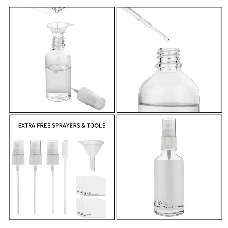 Hydior 2Oz Clear Glass Spray Bottles For Essential Oils - Image 6