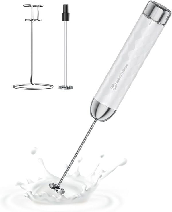 Maestri House Rechargeable Milk Frother With Stepless Speed Control