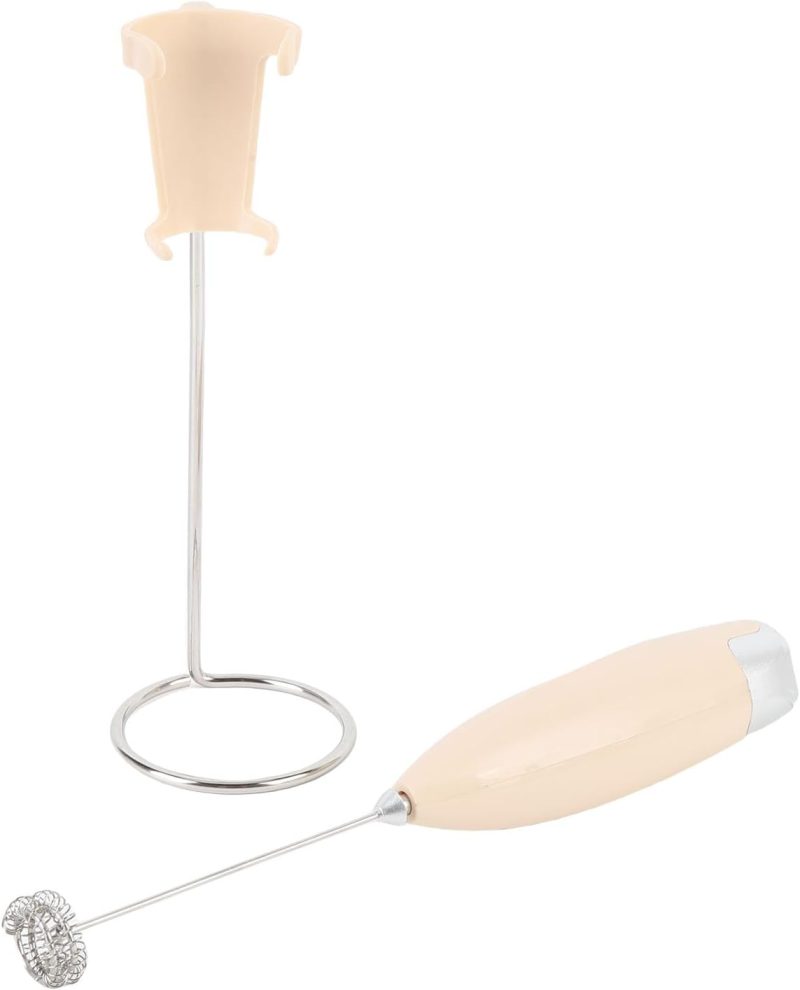 Milk Frother Wand Multifunctional Portable Handheld Electric Foam Maker For Home And Restaurant (Apricot) - Image 5