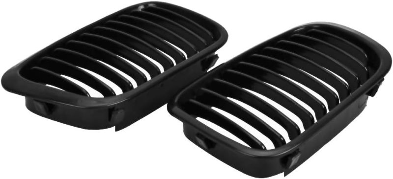 Matte Black Front Bumper Kidney Grill + Carbon Fiber Side Mirror Cover Kit For 1998-2001 Bmw E46 3-Series 320I 323I 325I 328I 330I Sedan 4-Doors - Image 2