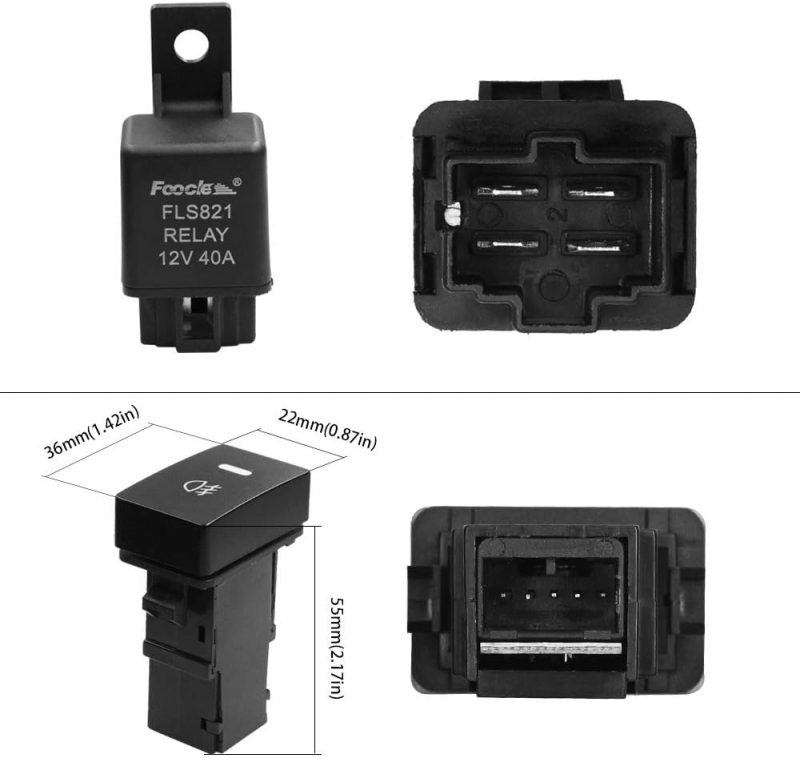 H11 880 881 H9 Fog Light Lamp Wiring Harness Socket Wire Connector With 40A Relay & On/Off Switch Kits Fit For Led Work Lamp Driving Lights Etc - Image 5