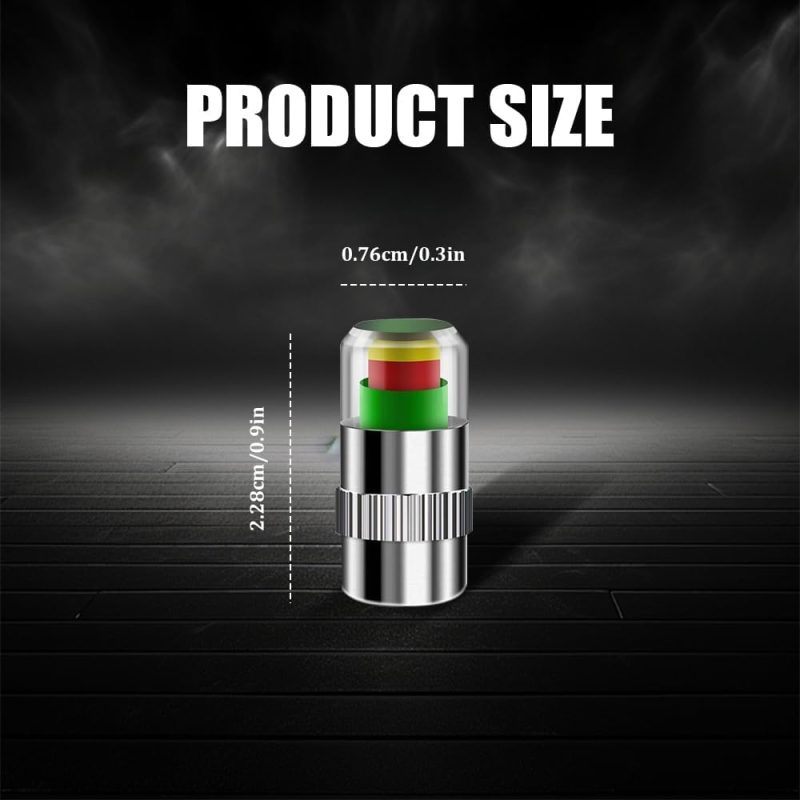 4Pcs Tire Pressure Monitor Valve Stem Caps - Image 2