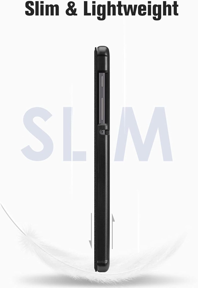 2021 Fintie Slim Case for Samsung Galaxy Tab A7 Lite 8.7 Inch 2021 Model (SM-T220/T225/T227) Ultra Thin Lightweight Hard Back Shell Tri-Fold Stand Cover Black - Image 4