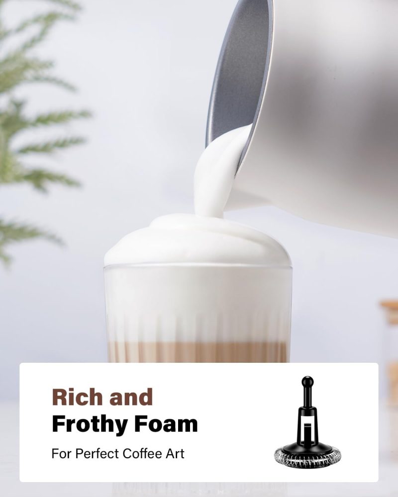 4-In-1 Electric Milk Frother And Steamer With Auto Temperature Control - Image 3