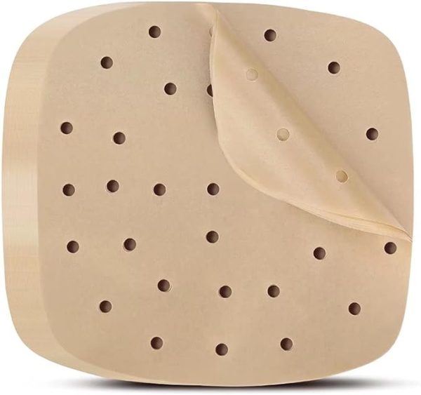 Air Fryer Parchment Paper Liners: 200Pcs 8.5 Inch Square Perforated Parchment Paper For Air Fryer