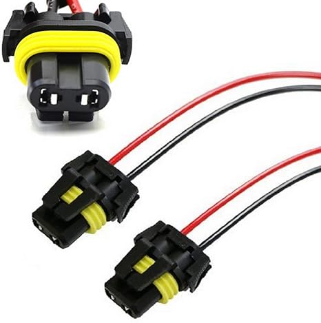 Ijdmtoy 900-Series 9005 9006 Female Adapter Wiring Harness Sockets Wire Compatible With Automtive Driving Light