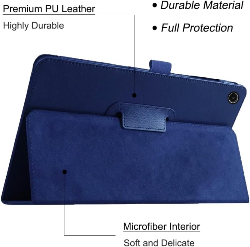 2022 Case for Samsung Galaxy Tab A8 10.5 Inch 2022 Release (Model SM-X200/X205/X207) Folio Stand Cover Protective Case for Galaxy Tab A8 10.5” Tablet 2022 Model - Dark Blue - Image 3