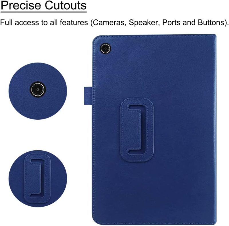 2022 Case for Samsung Galaxy Tab A8 10.5 Inch 2022 Release (Model SM-X200/X205/X207) Folio Stand Cover Protective Case for Galaxy Tab A8 10.5” Tablet 2022 Model - Dark Blue - Image 5