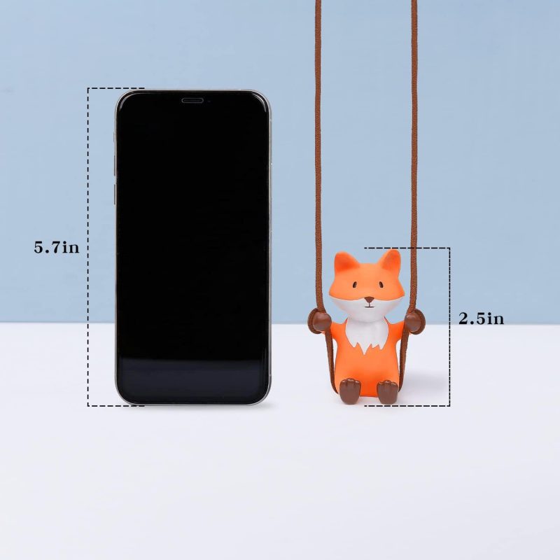 Ygmoner Cute Swinging Fox Car Rear View Mirror Hanging Accessories Funny Car Interior Decor Gifts For Women Men (Fox) - Image 5