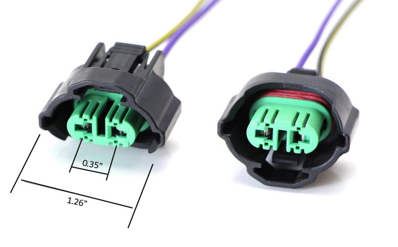 Ijdmtoy Oem H11 H8 Female Adapters Wiring Harness Sockets W/ 4-Inch Wire Pigtails Compatible With Front Light Or Fog Lights Use - Image 5