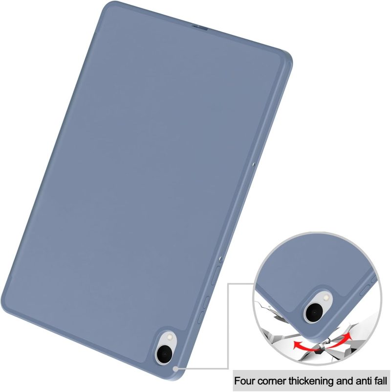 S11 Case for Samsung Galaxy Tab S11 (11-inch) 2025 Model SM-X730/SM-X736B Matte TPU Folio Smart Cover with Built-in Pen Slot Adjustable Kickstand Shockproof Protective Case -Lavender - Image 4