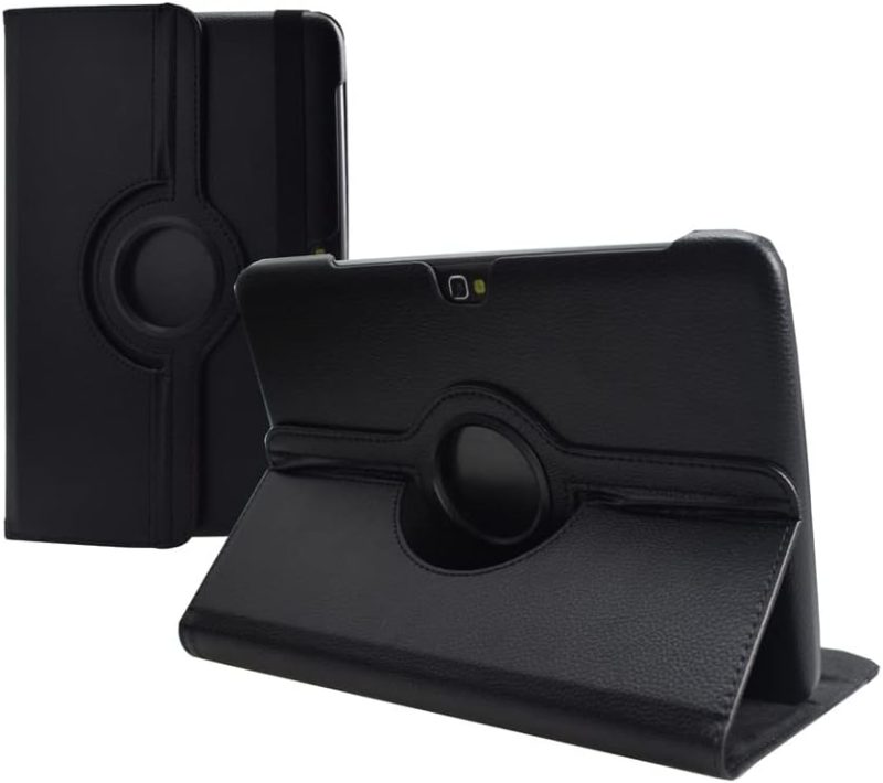 2012 Case for Samsung Galaxy Note 10.1(2012 Old Model) GT-N8000/N8010 Tablet Cover Synthetic Leather Folio Cover for N8013 N8020 N8005 Stand Case (Black) - Black - Image 3