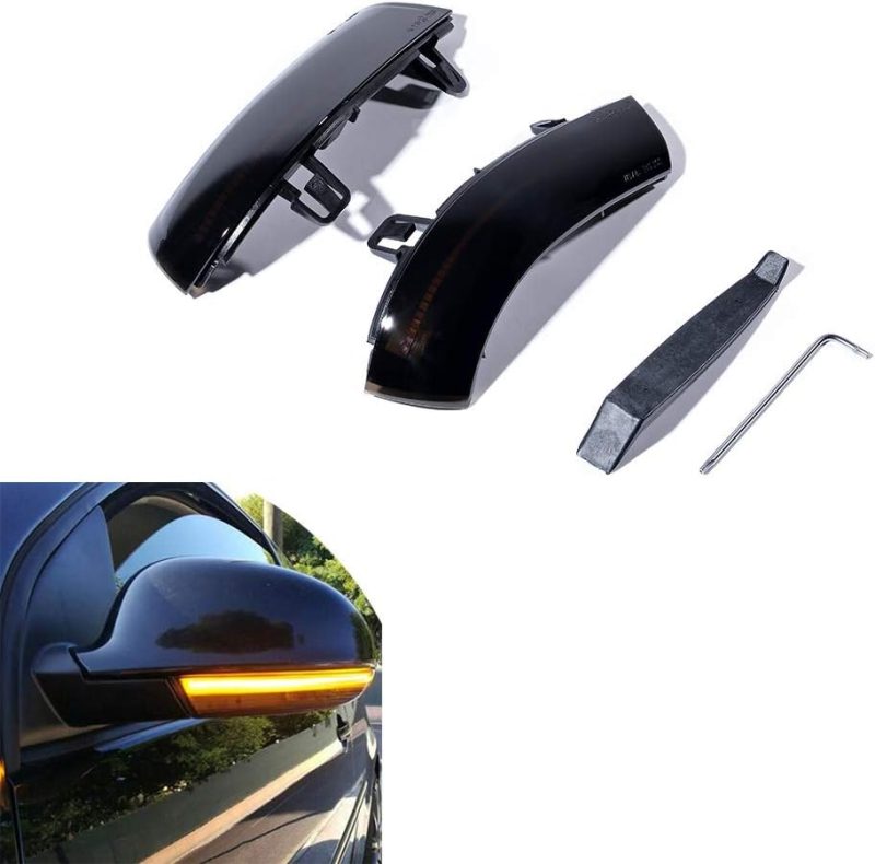 Front Lower Bumper Fog Light Grille + Mirror Turn Signal Lamp Side Marker Light Compatible With Vw Golf 5 Gti Jetta Mk5 - Image 3
