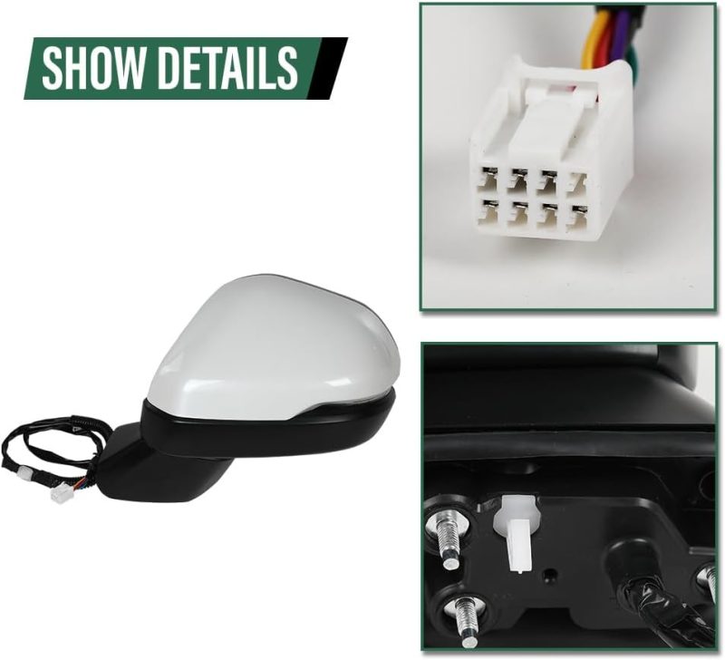Lqi Power Mirror Left Driver Side 7-Pin Power Folding Compatible With Honda Crv 2023-2024 76258-3B4-H11 - Image 5