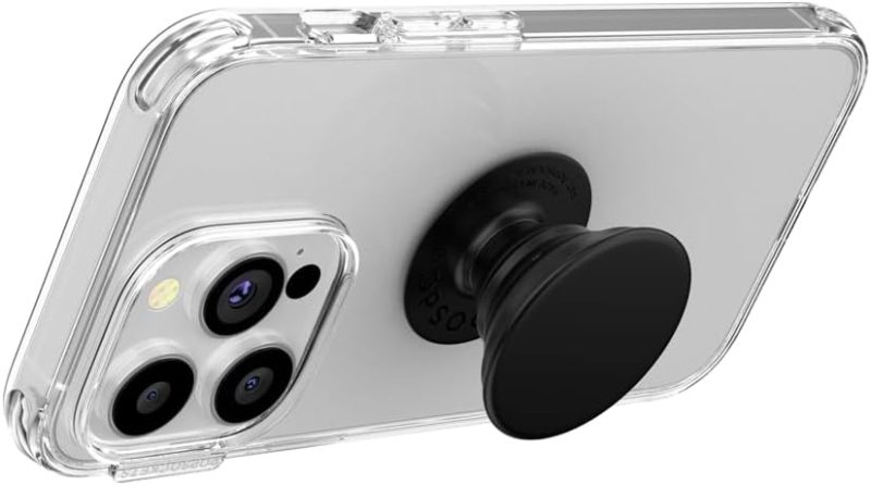 ​​​​PopSockets Phone Grip with Expanding Kickstand, Adhesive Grip - Black - Image 4