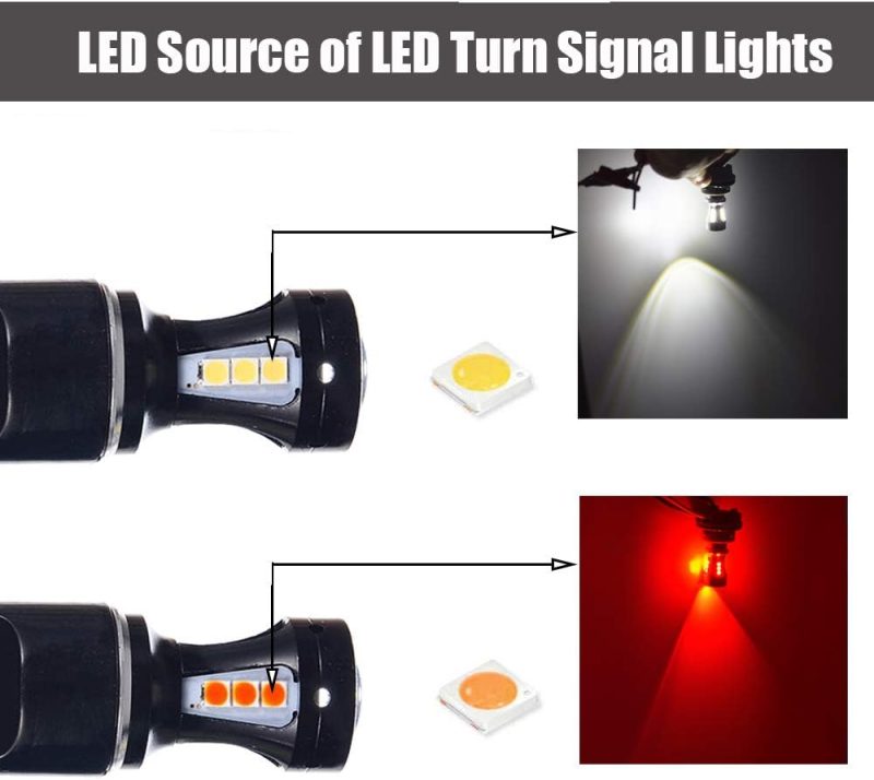 Turn Signal Drl Led For 2018-2025 Jl Wrangler Sahara & Rubicon 2020-2025 Gladiator Jt Rubicon Overland In White And Amber Pack Of 4 - Image 3