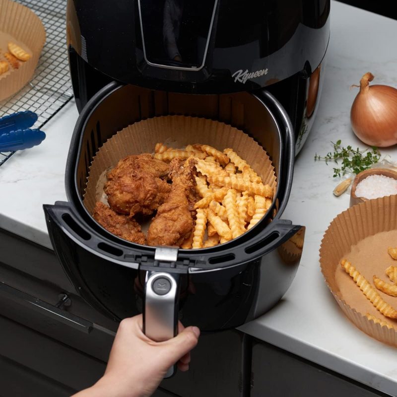 Gusto [7.9 Inch - 125 Count] Round Air Fryer Liners Disposable – Non-Stick - Image 2