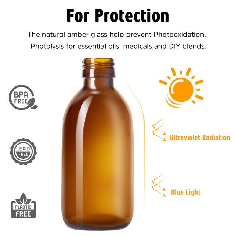 Tecohouse Amber Glass Spray Bottles 8.8 Oz - Image 3