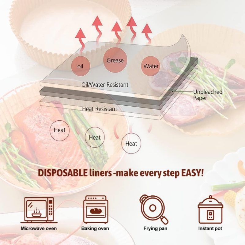 Uhouse Air Fryer Liners 9.5 Inch Square - Image 4