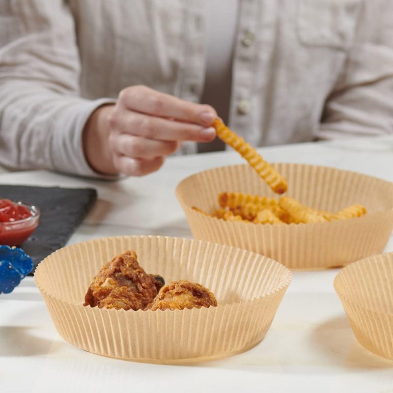 Gusto [7.9 Inch - 125 Count] Round Air Fryer Liners Disposable – Non-Stick - Image 4
