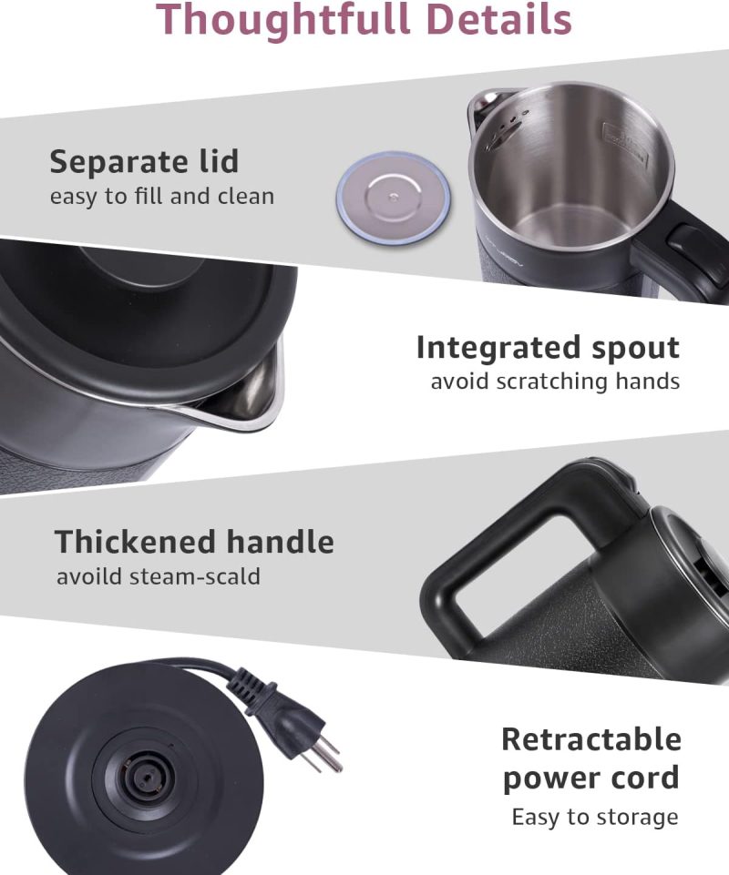0.6L Small Electric Tea Kettle Lightweight - Image 5
