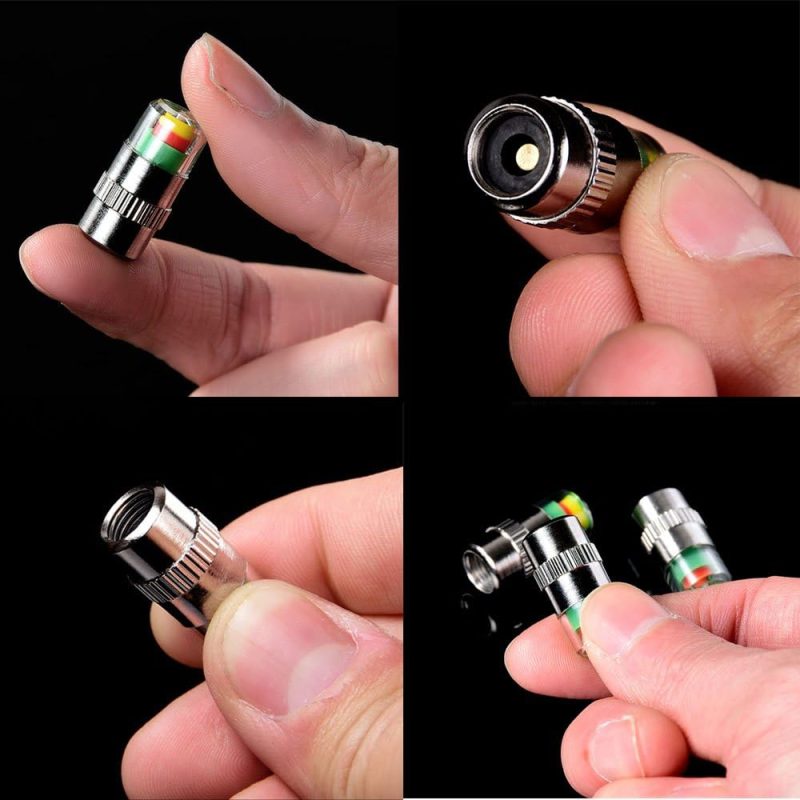 Anki Happigo 8Pcs 2.2Bar 32-To-35 Psi Car Tire Pressure Monitor Valve Stem Caps Sensor Indicator Easy To Read 3 Color Eye Alert - Image 6