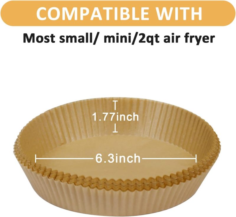 Mini Air Fryer Liners For 2Qt Air Fryer - Image 2