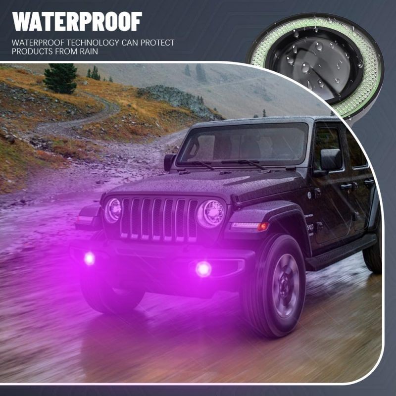 2Pcs Angel Eye Halo Fog Lights For Cars - Image 4