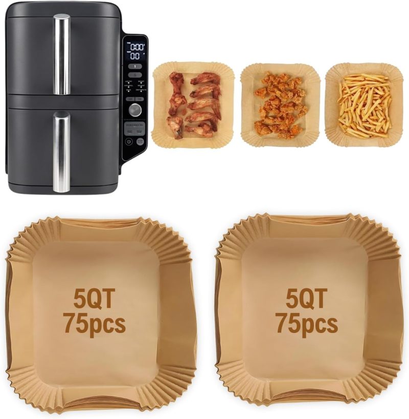 Air Fryer Liners For Ninja Doublestack Sl401 8-10Qt: 150Pcs Disposable Paper Liners - Image 5