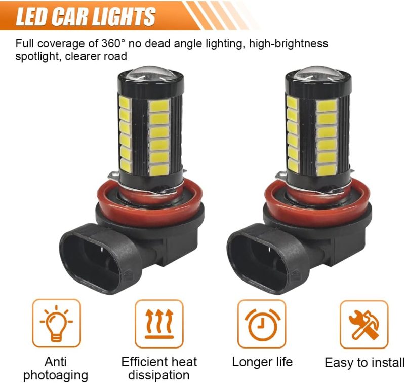 2Pcs H11 Car Led Fog Light Bulbs - Image 4