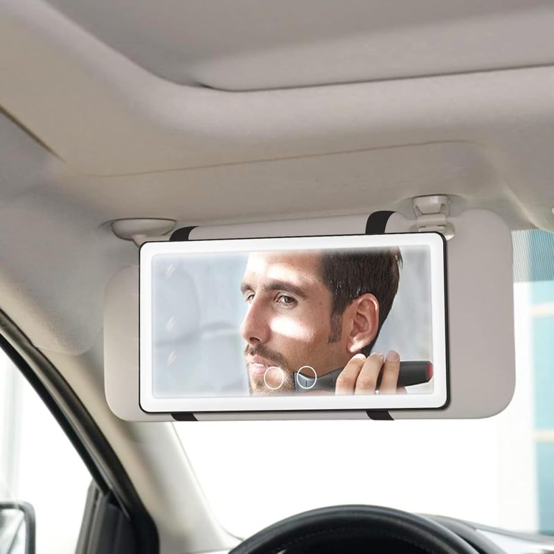 Car Sun Visor Vanity Mirror With 3 Light Modes & 80 Leds - Image 3