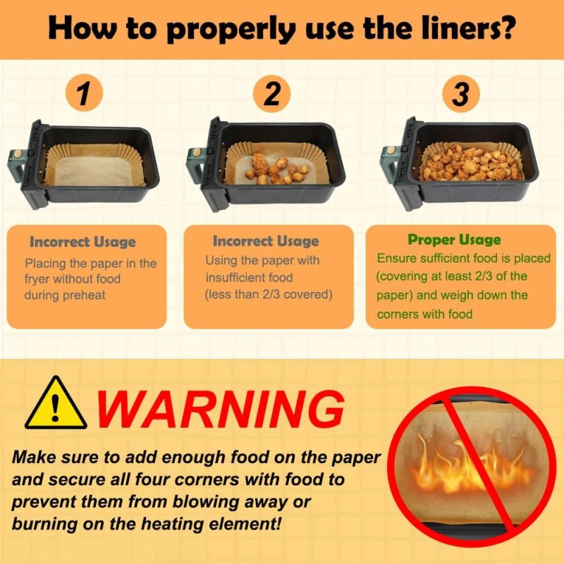 Bykitchen Air Fryer Liners For Ninja Dual Air Fryer - Image 5
