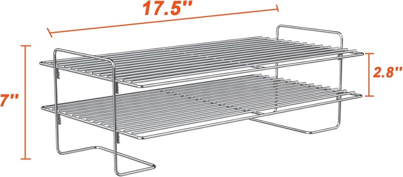 Stanbroil 17 Inch Universal Stainless Steel Smoke Shelf/Warming Cooking Rack Replacement For Traeger And Other Wood Pellet Grills/Gas Grills - Image 2
