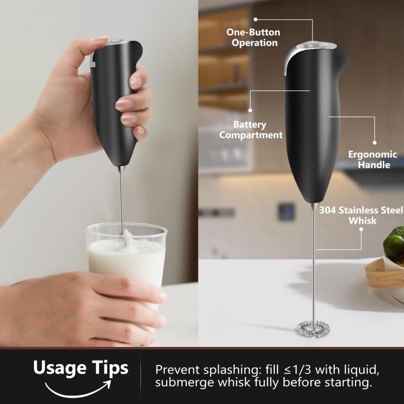 Powerful Milk Frother Handheld Battery Operated - Image 4