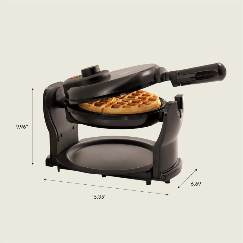 Bella Classic Rotating Belgian Waffle Maker With Nonstick Plates - Image 2