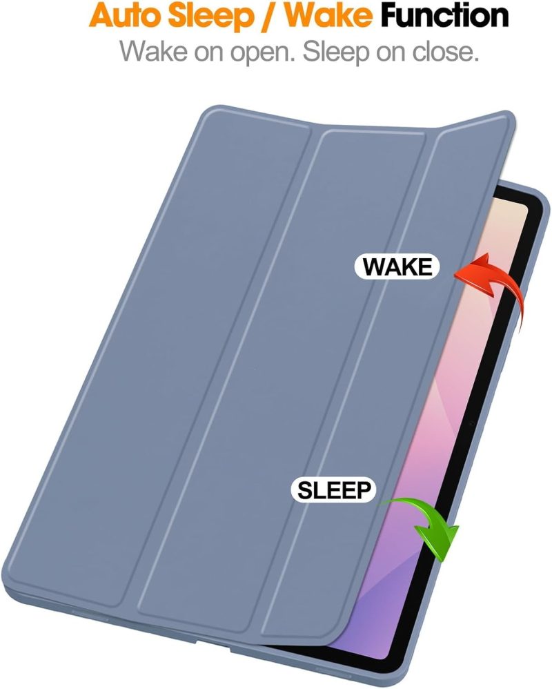 S11 Case for Samsung Galaxy Tab S11 (11-inch) 2025 Model SM-X730/SM-X736B Matte TPU Folio Smart Cover with Built-in Pen Slot Adjustable Kickstand Shockproof Protective Case -Lavender - Image 2