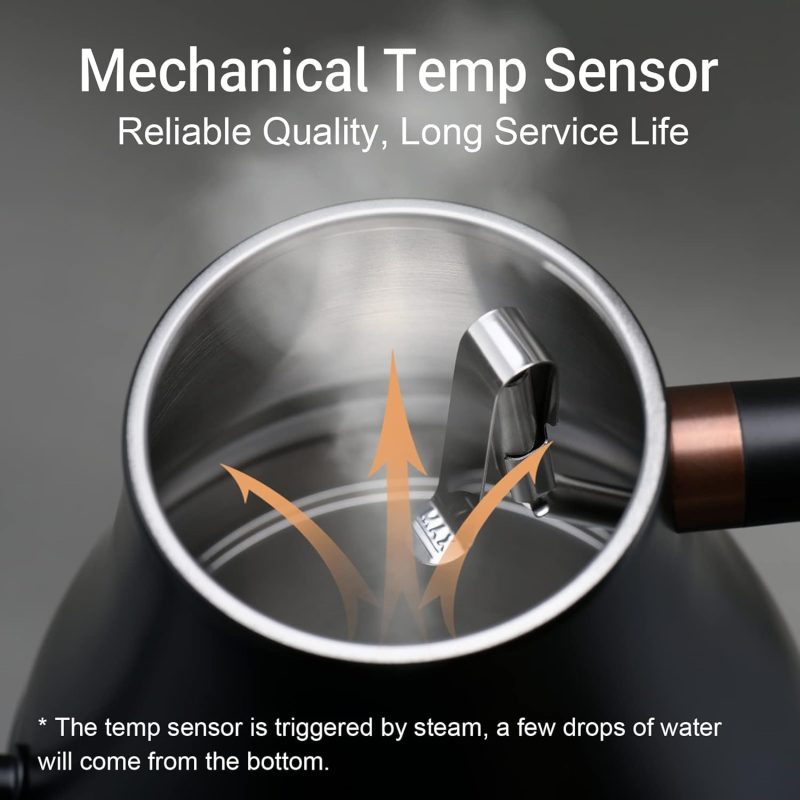 Mecity Electric Kettle Gooseneck Water Kettle Stainless Steel Tea Kettle Water Boiler Fast Heating - Image 5