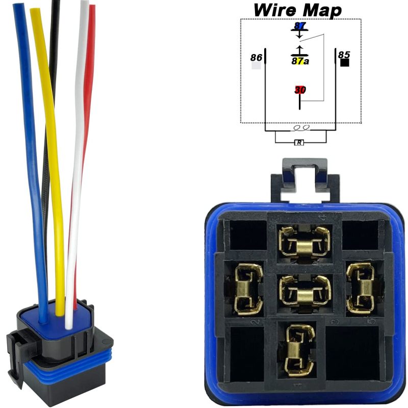 Irhapsody 5 Pack 40/30 Amp 12V Dc Waterproof Relay Kit With Heavy-Duty Pigtail - Image 2