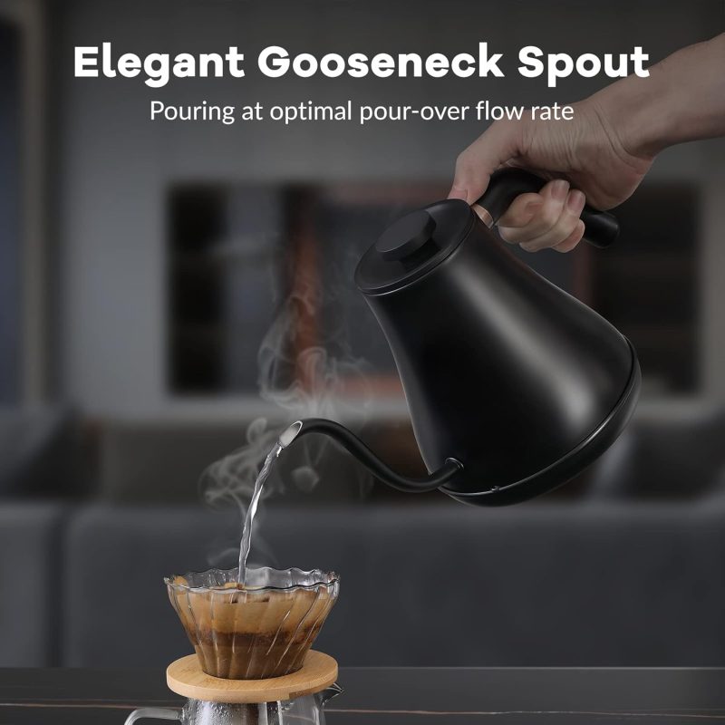 Mecity Electric Kettle Gooseneck Pour Over Kettle ±1℉ Temperature Control Quick Heating Water Boiler For Coffee & Tea & Formula Auto Shut Off Tea Kettle 1200 Watt - Image 5