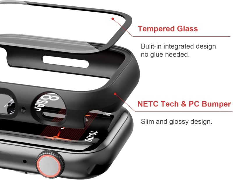 CASE JZK 2 Pack Case with Tempered Glass Screen Protector for Apple Watch... - Image 2