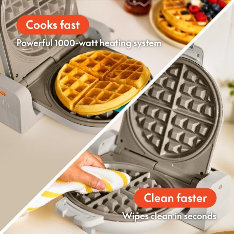 Bella Flip-N-Store Waffle Maker With Evergood™ Ceramic Nonstick Coating - Image 4