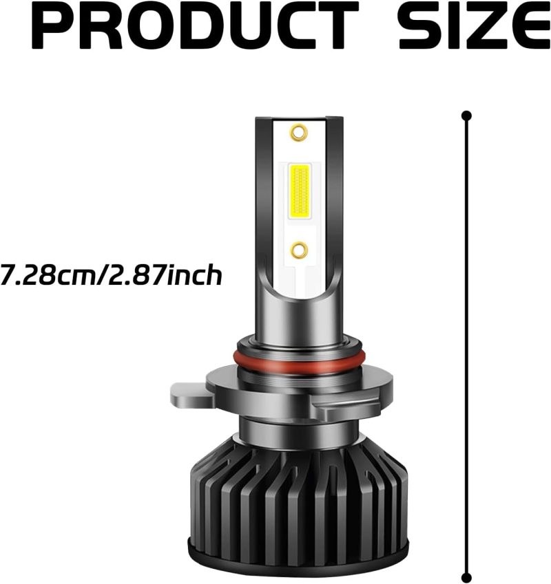 9006 Light Bulbs Compatible For 2006-2015 Toyota Rav4 Super Brightness 6000K Car Front Led Headlight With Built-In Driver - Image 2