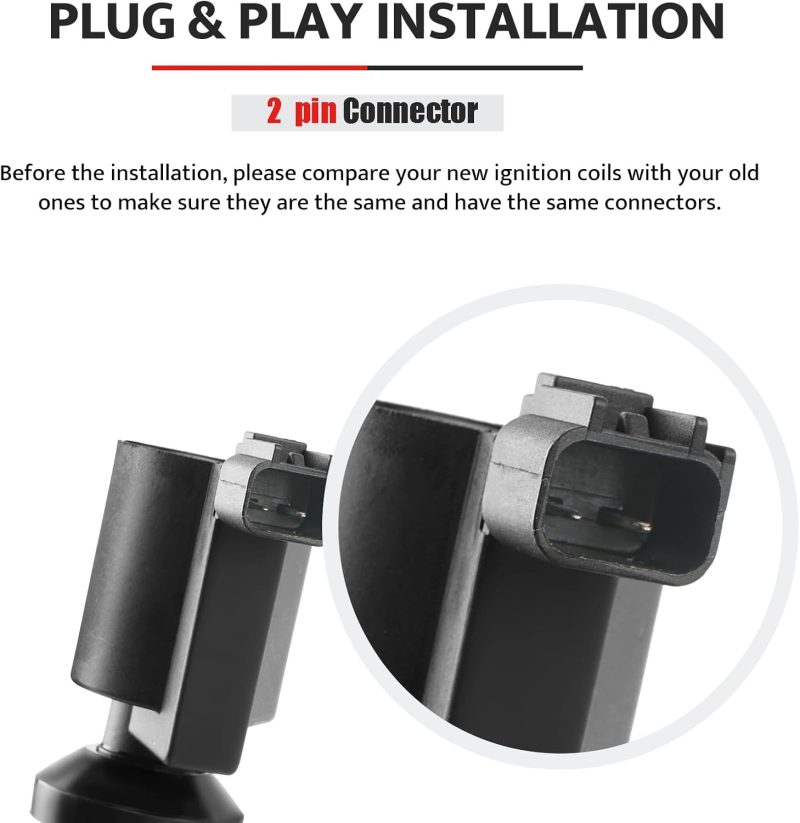 Ignition Coil Pack Spark Plugs Combo Fit For 2.0 2.3 Ford Escape Focus Transit Connect 2004 2005 2006 2007 2008 2009 2010 2011 - Image 6