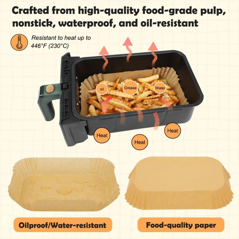 Bykitchen Air Fryer Disposable Paper Liners For Ninja Dual Airfryer - Image 2