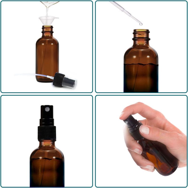 4 Oz Amber Glass Spray Bottles For Essential Oils - Image 5